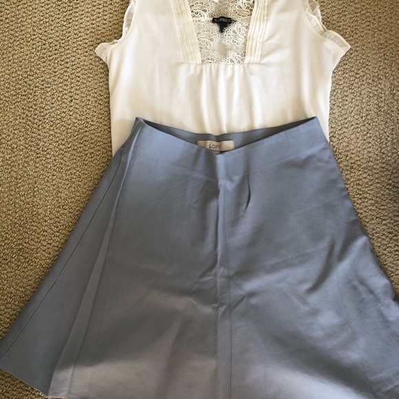 Loft chic skirt with flare hem size S/6 - Picture 2 of 3